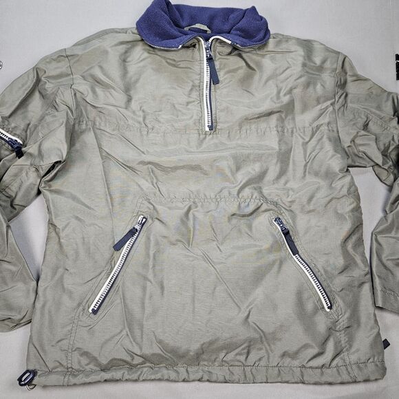 Old Navy Pullover Jacket Mens Medium Green Outerwear Fleece Lined ¼ Zip - Picture 1 of 6